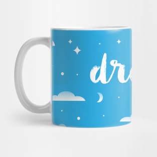 Dream, clouds, moons and stars pattern Mug